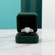 2.0 Ct VVS Diamond Option Heart Shape Wedding Ring