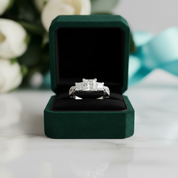 2.0 Cttw Three Stone Diamond Option Twist Band Engagement Ring - Evani Naomi Jewelry