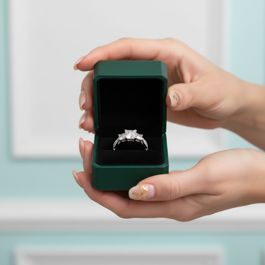 2.0 Cttw Three Stone Diamond Option Twist Band Engagement Ring - Evani Naomi Jewelry