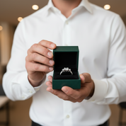 2.0 Cttw Three Stone Diamond Option Twist Band Engagement Ring - Evani Naomi Jewelry