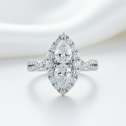 2.0 Ctw Pear Cut Diamond Option Engagement Ring - Evani Naomi Jewelry