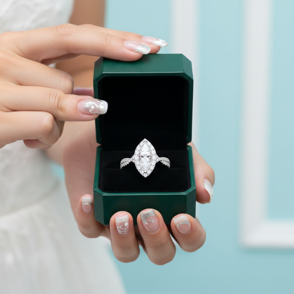 2.0 Ctw Pear Cut Diamond Option Engagement Ring - Evani Naomi Jewelry