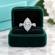 2.0 Ctw Pear Cut Moissanite Engagement Ring