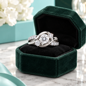 2.0 ct Round Cut Three Stone Diamond Option Twisted Engagement Ring