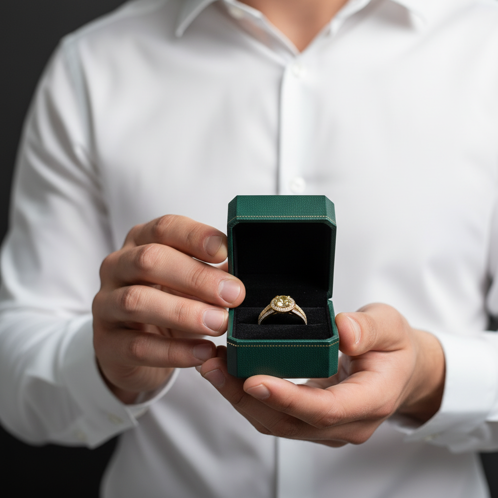 2 ct Fancy Topaz Round Cut Two-Tone 14k Gold Engagement - Evani Naomi Jewelry