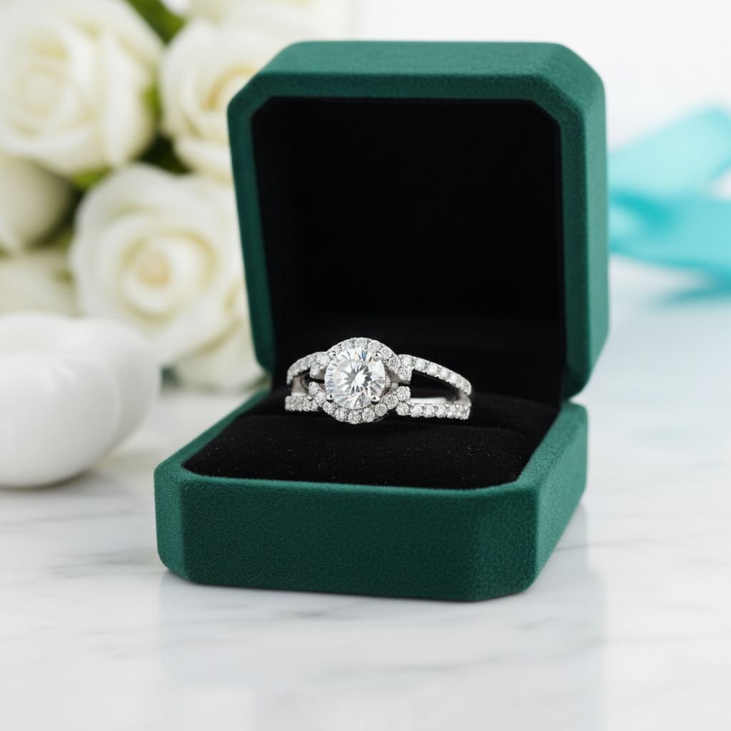 2.00 ct Round Brilliant Cut Diamond Option Split Shank Engagement Ring - Evani Naomi Jewelry