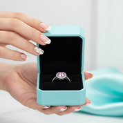 2.00 ct Round-cut Tourmaline Birthstone Halo Ring