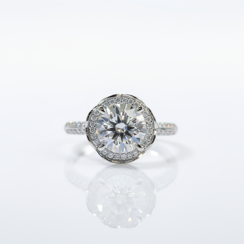2.0ct Diamond Option Romantic Blossom White Gold Engagement Ring