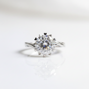 2.0ct Diamond Option Snowflake Twist Band Engagement Ring