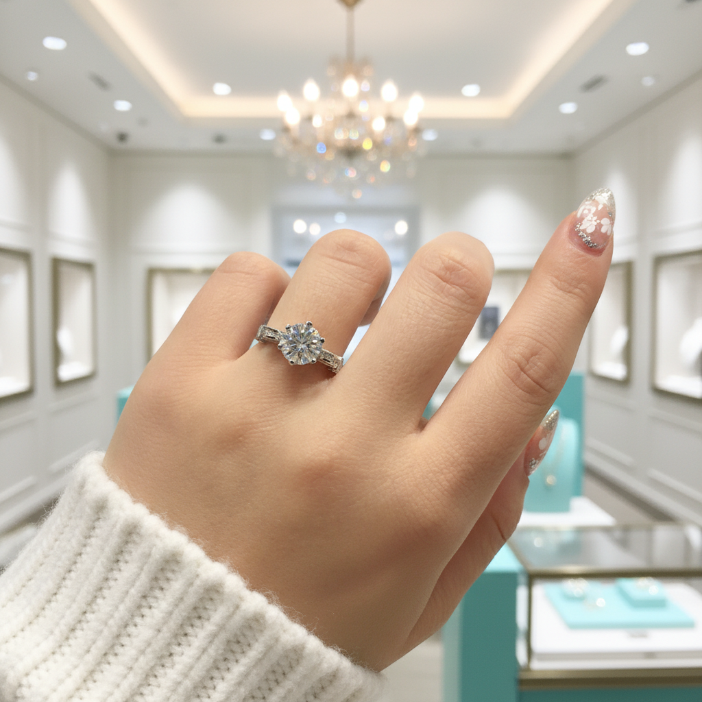 2.0ct Diamond Swan Design Engagement Ring in White Gold-Evani Jewelry