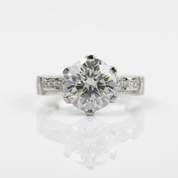 2.0ct Diamond Option Swan Design Engagement Ring in White Gold