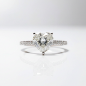 2.0ct Heart-cut Diamond Option Forever Love Engagement Ring