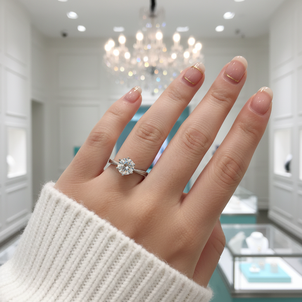 2.0ct Round Cut Diamond Dewdrop White Gold Engagement Ring-Evani Jewelry