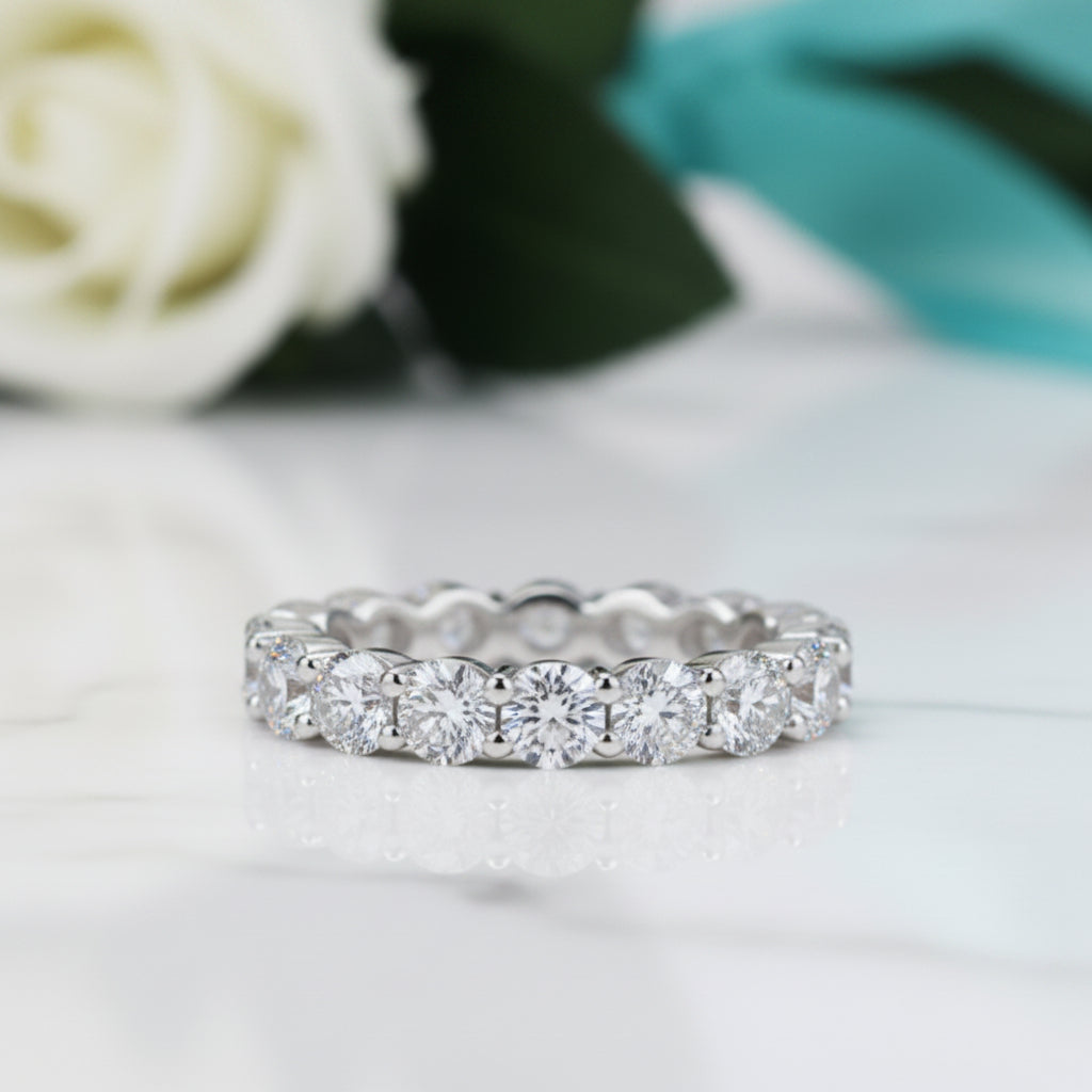 2.1 Ctw Round Diamond Full Eternity Wedding Band-Evani Jewelry