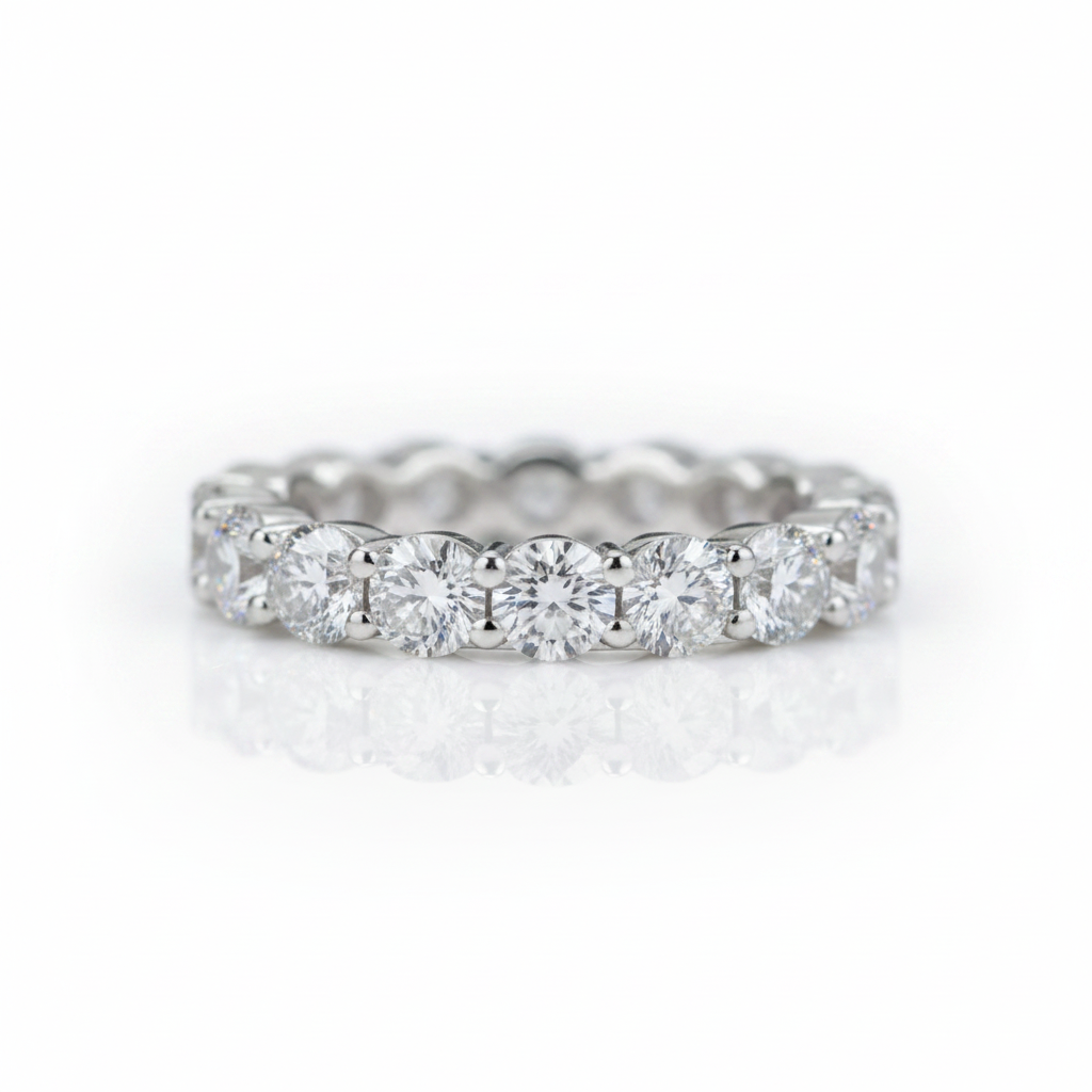 2.1 Ctw Round Diamond Option Full Eternity Wedding Band - Evani Naomi Jewelry