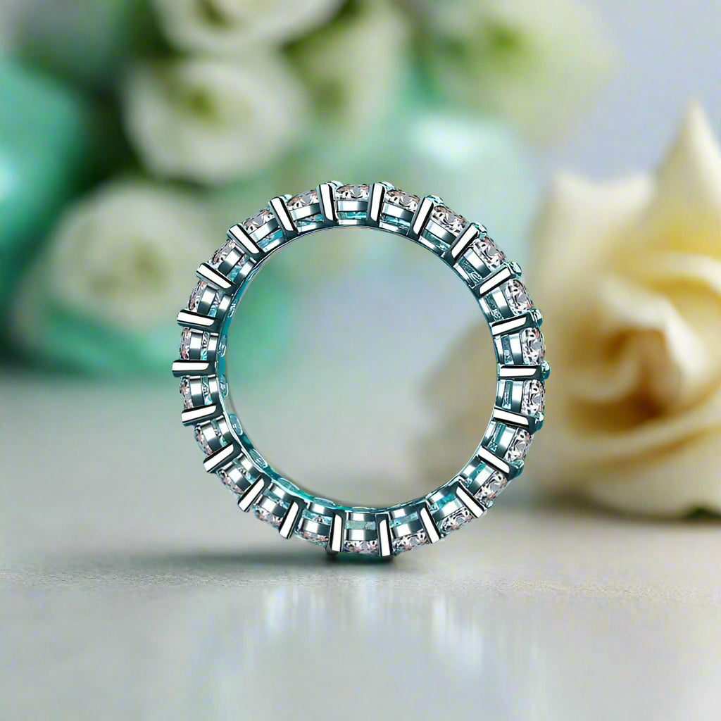 2.1 Cttw Round Diamond Full Eternity Wedding Band-Evani Naomi Jewelry
