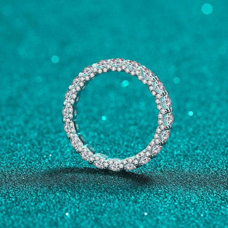 2.1 Cttw Round Diamond Full Eternity Wedding Band-Evani Naomi Jewelry