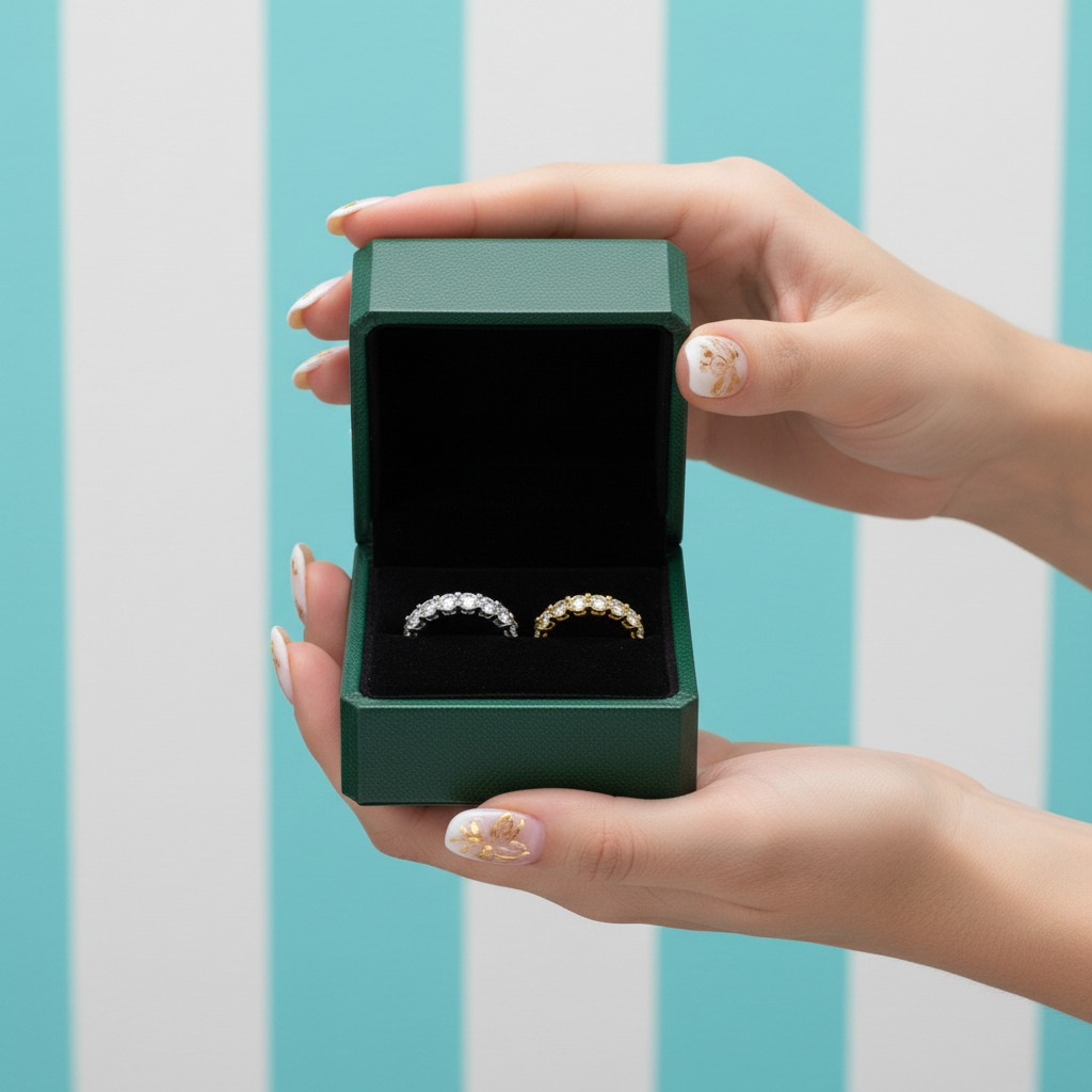 2.2 Ct Round Eternity Diamond OptionWedding Band - Evani Naomi Jewelry