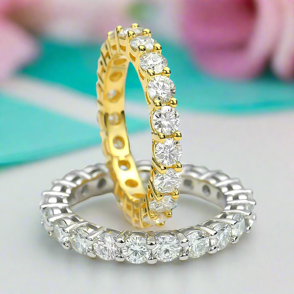 2.2 Ct Round Eternity Diamond Wedding Band-Evani Naomi Jewelry