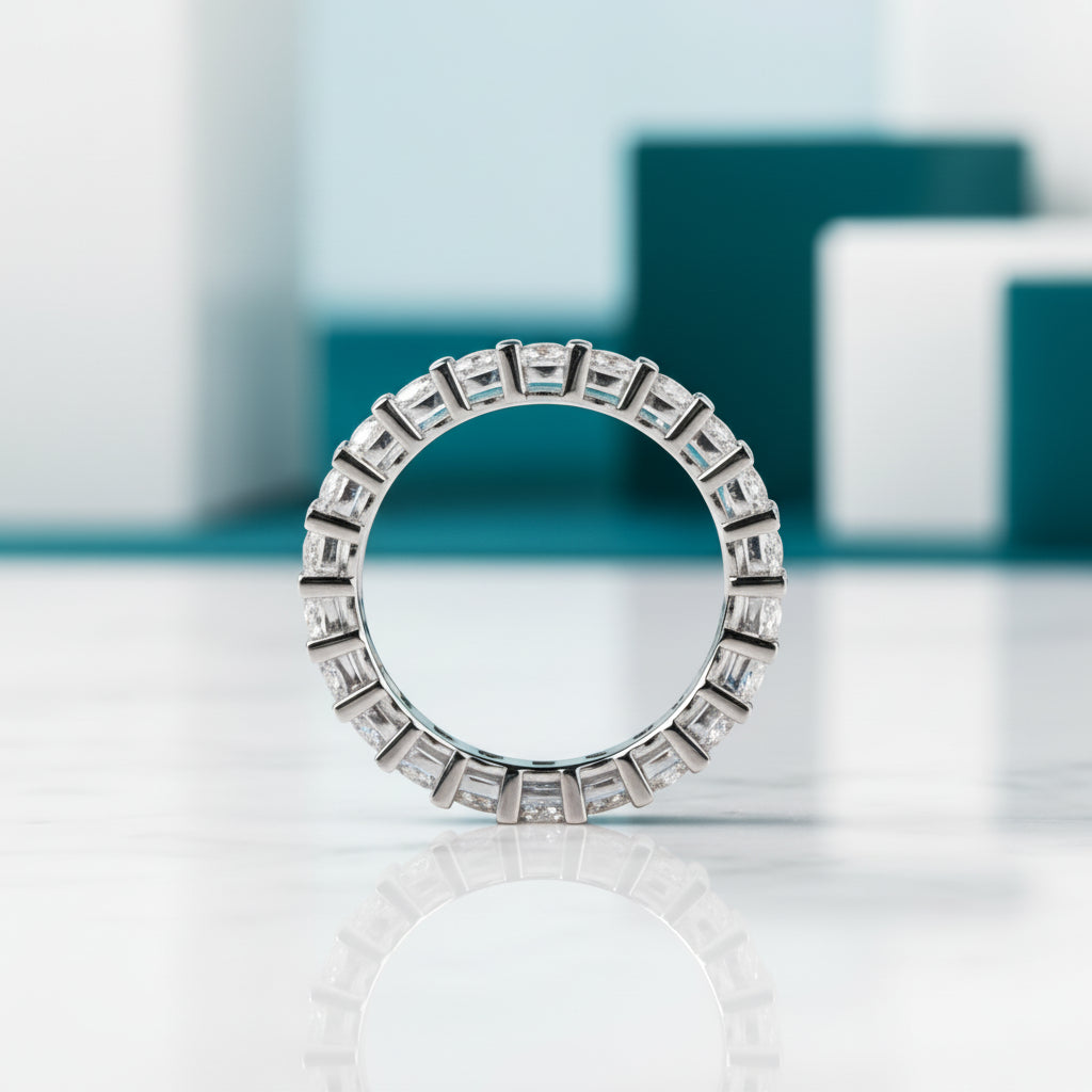 2.2 Ct Round Eternity Diamond Wedding Band-Evani Jewelry