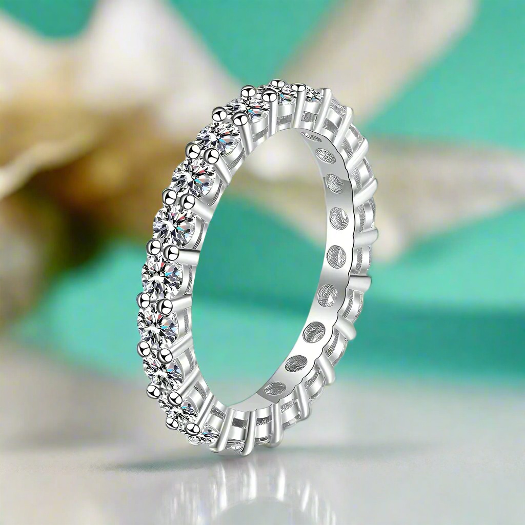 2.2 Ct Round Eternity Diamond Wedding Band-Evani Naomi Jewelry