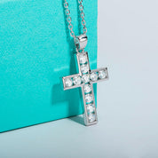2.2 Cttw Diamond Cross Pendant Necklace-Evani Naomi Jewelry