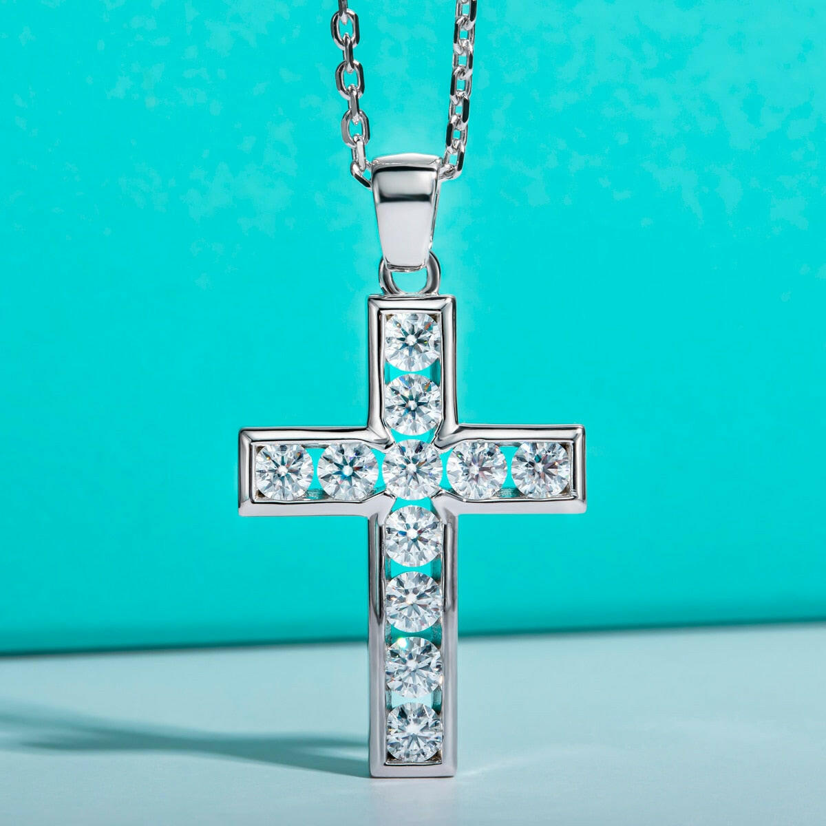 2.2 Cttw Diamond Cross Pendant Necklace-Evani Naomi Jewelry