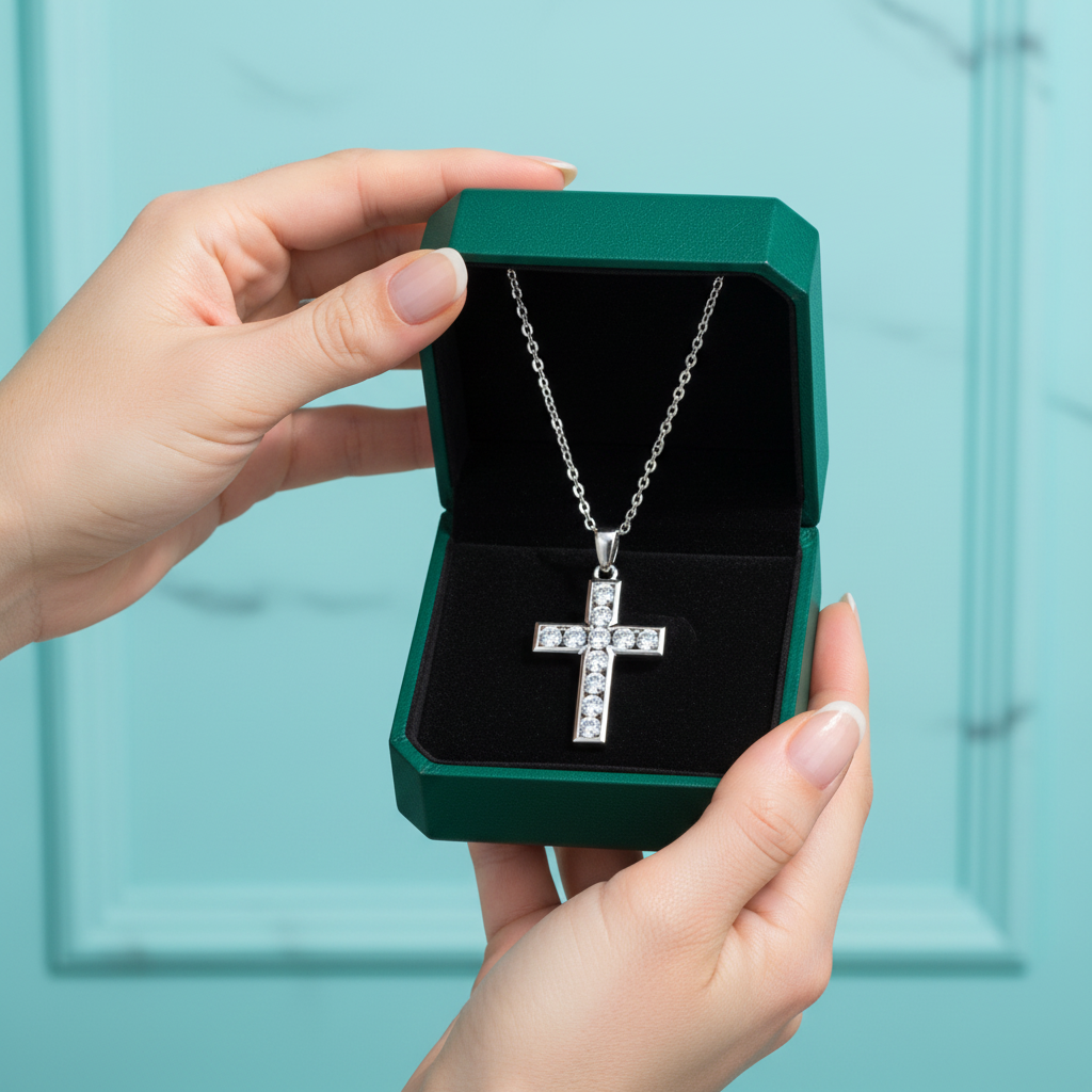 2.2 Cttw Diamond Option Cross Pendant Necklace