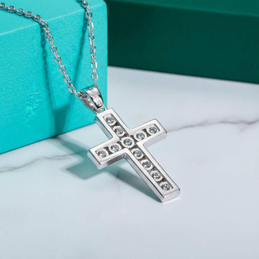 2.2 Cttw Diamond Cross Pendant Necklace-Evani Jewelry