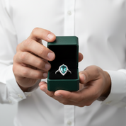 2.2 ct Halo Pear Cut Diamond Option Engagement Ring - Evani Naomi Jewelry