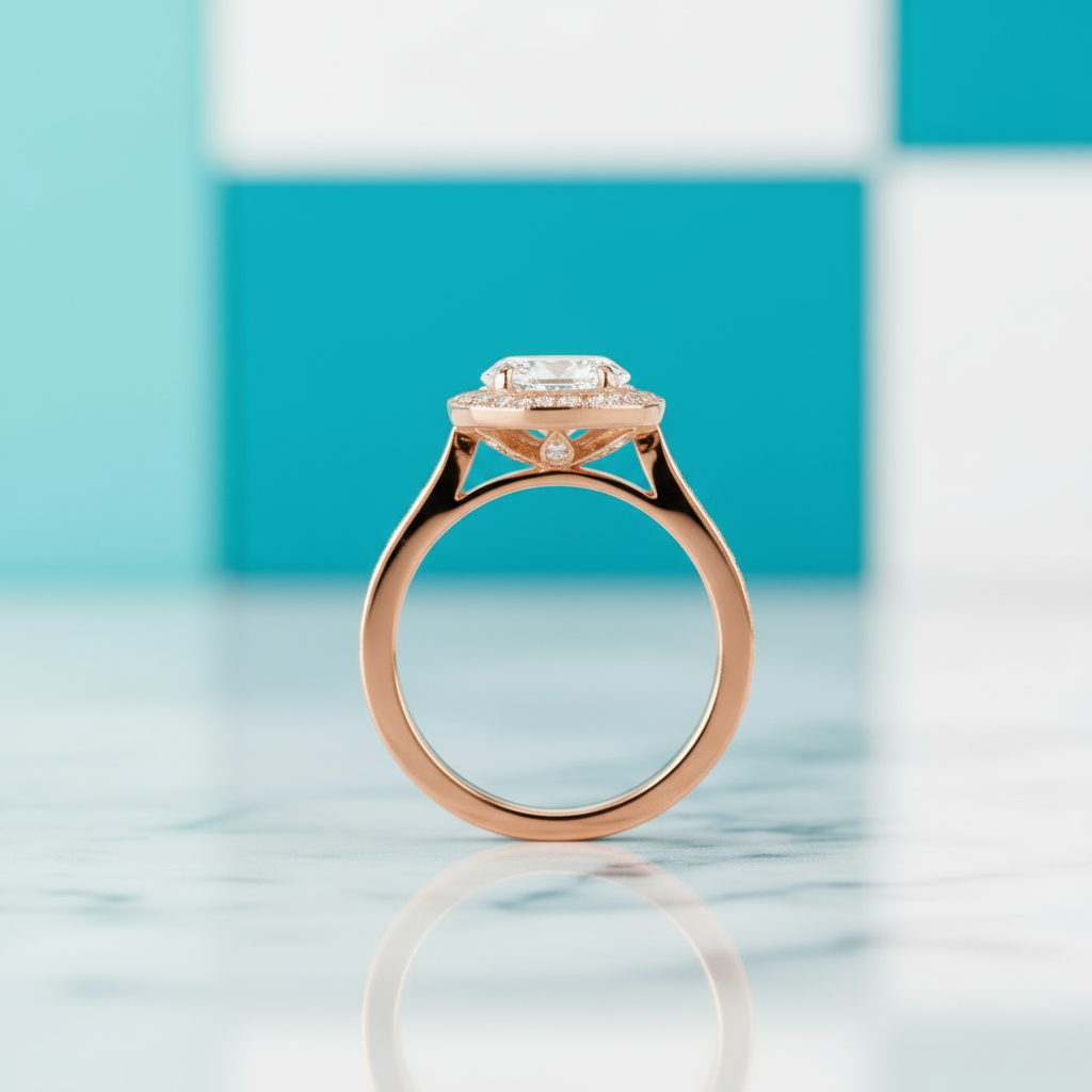 2.30 ct Oval Cut Diamond 14K Rose Gold Engagement Ring