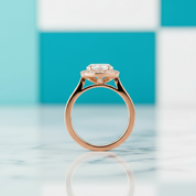 2.30 ct Oval Cut Diamond 14K Rose Gold Engagement Ring