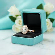 2.30 ct Oval Cut Diamond 14K Rose Gold Engagement Ring
