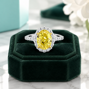 2.5 Ct Oval Cut Diamond Option Halo Engagement Ring