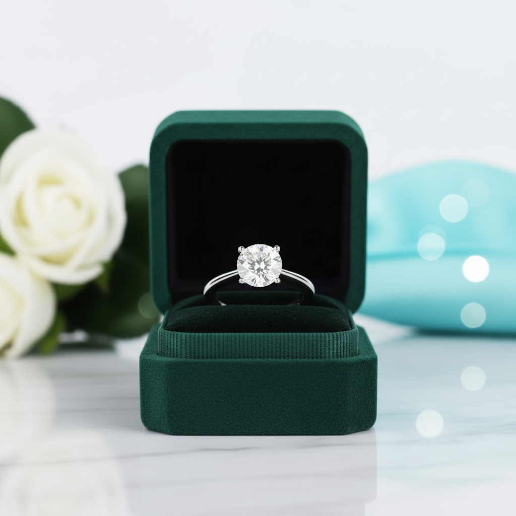 2.5 Ct Round Cut Solitaire Diamond OptionEngagement Ring - Evani Naomi Jewelry
