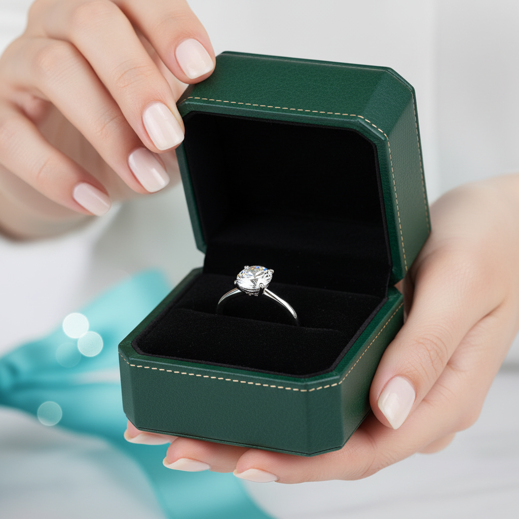 2.5 Ct Round Cut Solitaire Diamond Option Engagement Ring - Evani Naomi Jewelry