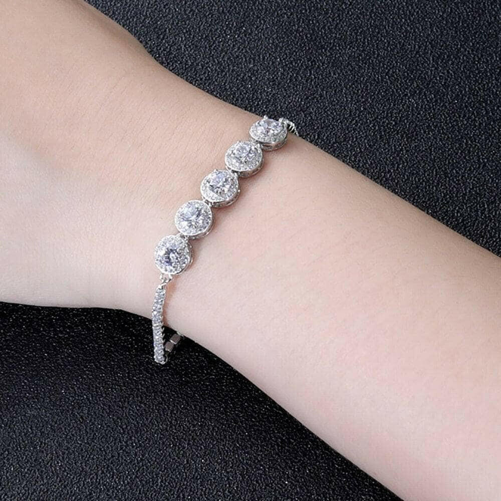 2.5 Ct Round Diamond Classic Cow Head Tennis Bracelet-Evani Naomi Jewelry