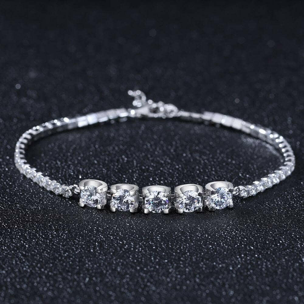 2.5 Ct Round Diamond Classic Cow Head Tennis Bracelet-Evani Naomi Jewelry