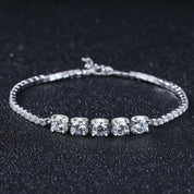 2.5 Ct Round Diamond Classic Cow Head Tennis Bracelet-Evani Naomi Jewelry