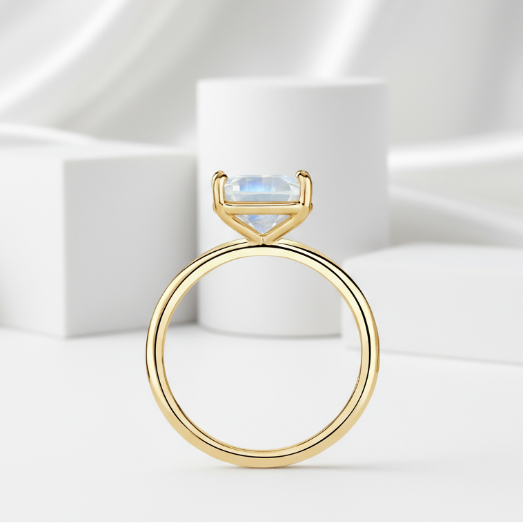 2.50 Ct Radiant Cut Diamond 14k Yellow Gold Engagement Ring-Evani Naomi Jewelry