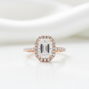 2.50 ct Halo Radiant Cut Diamond Option Engagement Ring - Evani Naomi Jewelry