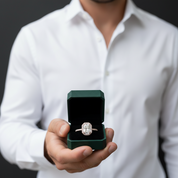 2.50 ct Halo Radiant Cut Diamond Option Engagement Ring - Evani Naomi Jewelry