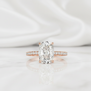 2.50 ct Old Mine Cut Diamond Option 14K Rose Gold Engagement Ring - Evani Naomi Jewelry