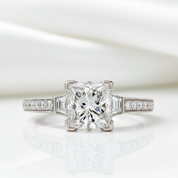 2.50 ct Princess Cut Diamond Option Engagement Ring - Evani Naomi Jewelry