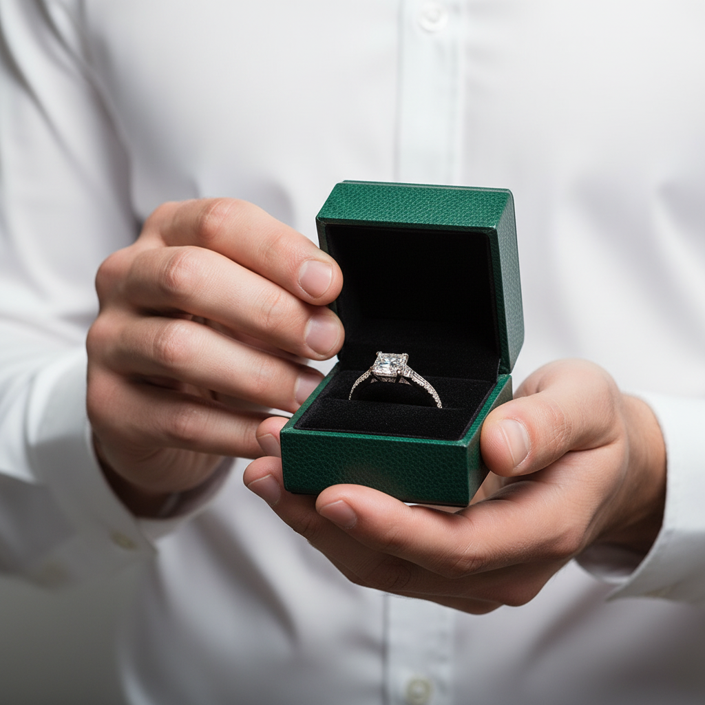 2.50 ct Princess Cut Diamond Option Engagement Ring - Evani Naomi Jewelry