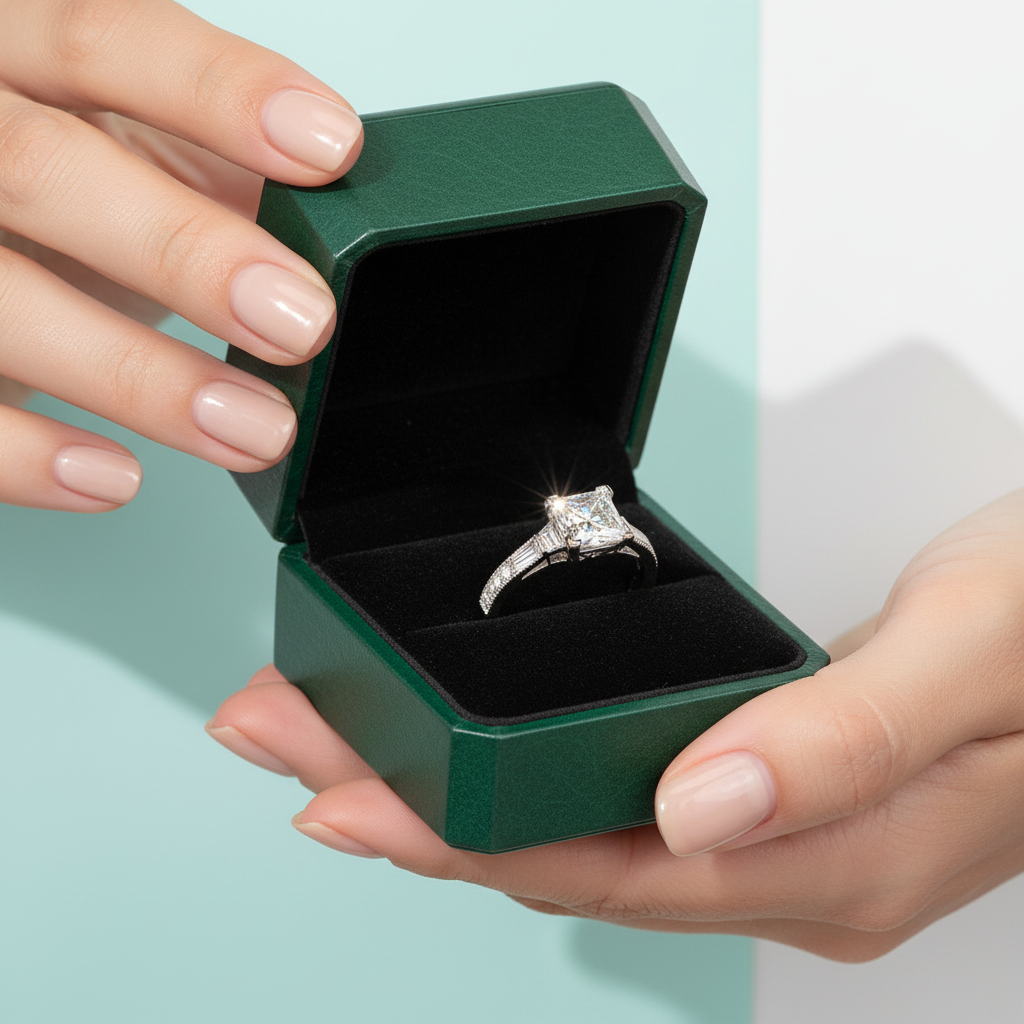 2.50 ct Princess Cut Diamond Option Engagement Ring - Evani Naomi Jewelry