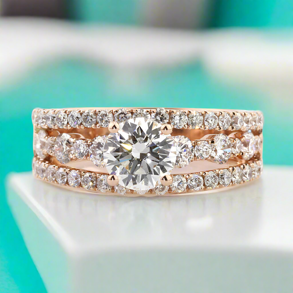 2.50 ct Round Brilliant Cut Diamond Engagement Ring-Evani Naomi Jewelry