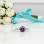 2.50 ct Round Brilliant Cut Alexandrite Engagement Ring