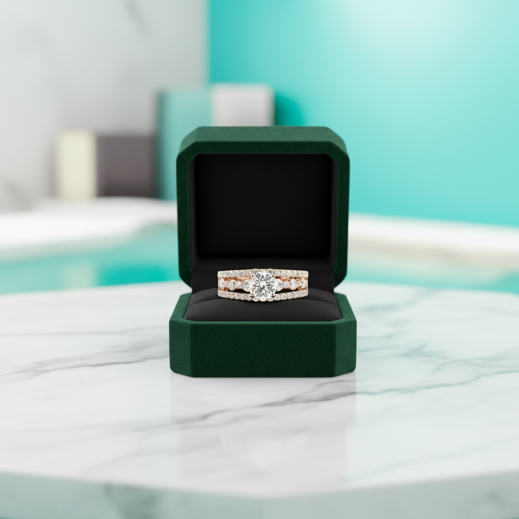 2.50 ct Round Brilliant Cut Diamond Option Engagement Ring - Evani Naomi Jewelry