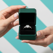 2.50 ct Round Brilliant Cut Three Diamond Option Engagement Ring - Evani Naomi Jewelry